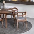 thumbnail image 3 of Ellison Modern Solid Wood Walnut Kitchen & Dining Room Table and Chairs for 4, 3 of 6