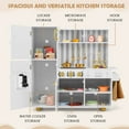 thumbnail image 5 of OLAKIDS Play Kitchen for Kids, Wooden Kids Play Kitchen Playset with Realistic Light & Sounds, Pots Pan Microwave Sink, Children Pretend Cooking Toy Set Gift for Toddler Boys Girls Ages 3+, 5 of 8