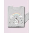 thumbnail image 3 of "Happy Birthday" Cute Unicorn Sweatshirt Women -Image by Shutterstock, Female Medium, 3 of 4