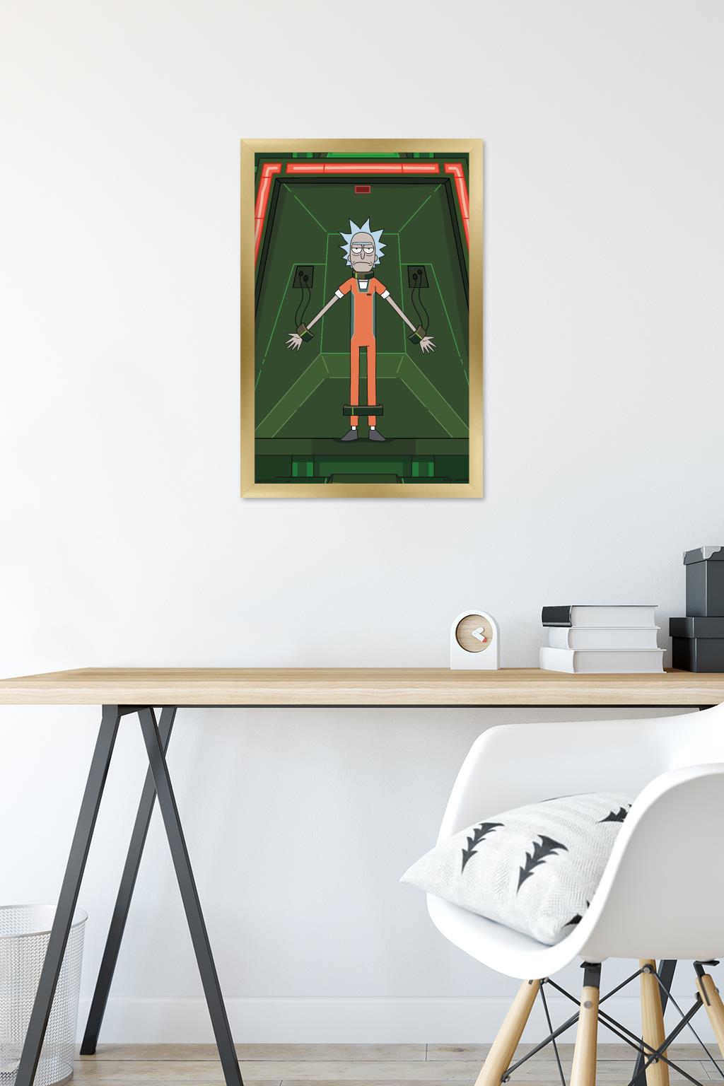 Rick And Morty - Shackled Wall Poster, 14.725" x 22.375", Framed
