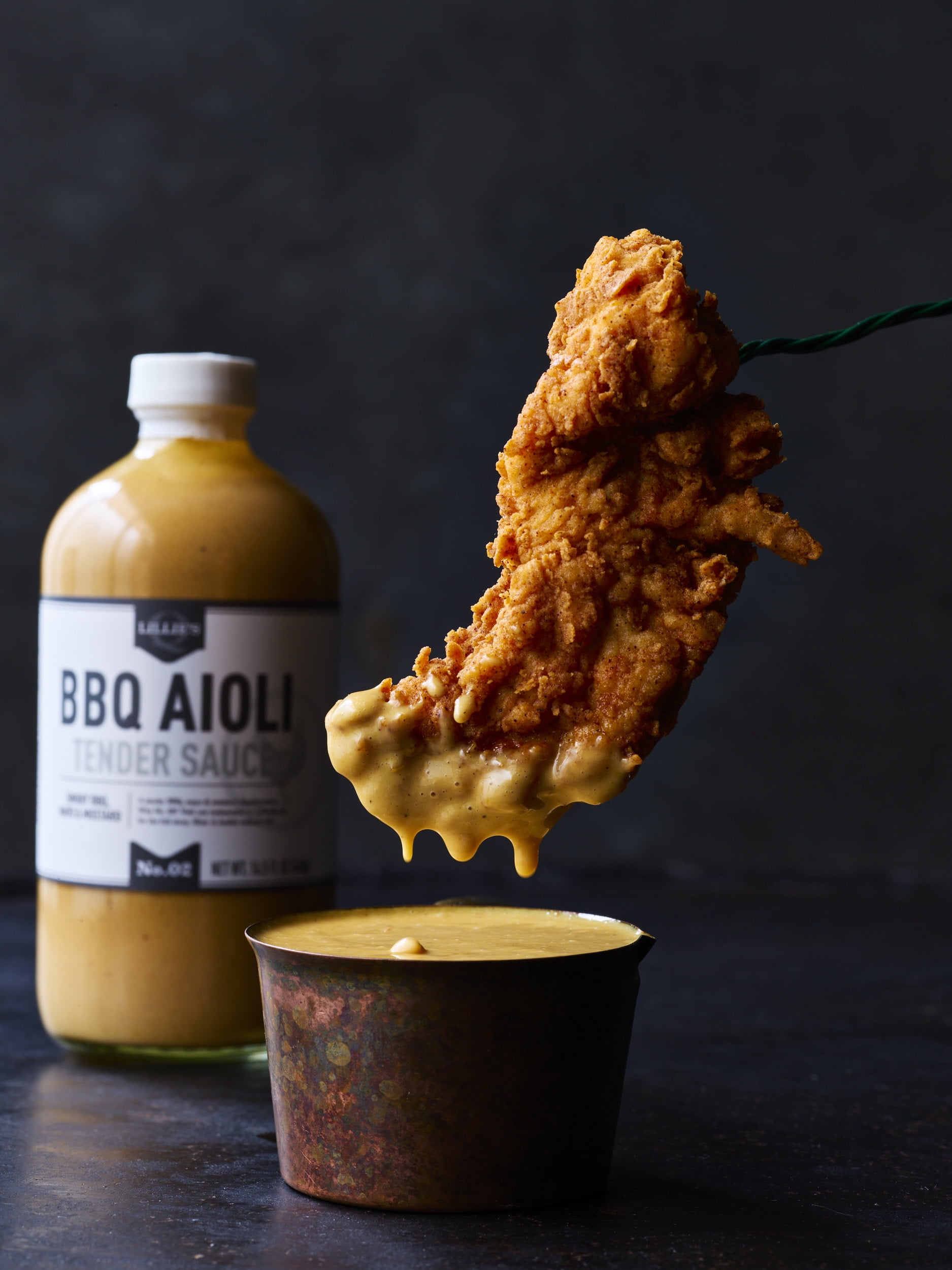 Lillie's Q BBQ Aioli Chicken Tender Sauce, 16.5 fl oz –Smoky BBQ Mayo Mustard, Gluten-Free, No HFCS
