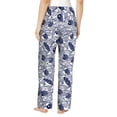 thumbnail image 3 of Daiia Blue Fish1 Women's Sleep Pant with Pockets and Drawstring,Pajama Pants-Medium, 3 of 9