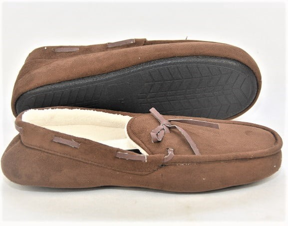 gold moccasin slippers