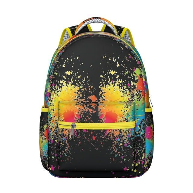 Rainbow Gradient Backpack Artistic Pop Art and Colorful Abstract Pattern School Bag Stylish Fashion Students Bag