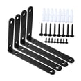 thumbnail image 3 of 4x juegos de soportes de esquina, soportes para estante de pared, Hardware engrosado, soportes para estante, soportes para cajón, dormitorio, cuarto Negro, 3 of 9