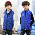 thumbnail image 4 of Gamivast Youth Heated Vest Kids Boys Christmas Printed Zip up Stand Collar Puffer Jackets Multiple Heating Zones and 5-Levels Holiday Rechargeable Quilted Sleeveless Coats Pockets no Power Bank, 4 of 5