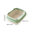 thumbnail image 4 of ICQOVD Semi Enclosed Cat Litter Box with Spray Proof Design Non Stick Easy Clean Pet Toilet for Kittens and Small Cats, 4 of 6