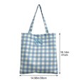 thumbnail image 2 of Sweet Plaid Canvas Bag Long Lasting Tote Bags Reusable Canvas Bag Large Capacity Tote Bags for Women Housewife, 2 of 7