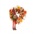 thumbnail image 2 of Fall Wreath 17 Inches Front Door Wreath  Autumn Wreath with Maple Leaf Berry  Pumpkins Wreath with String Light Festival Home Decor, 2 of 5