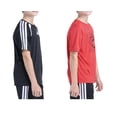 thumbnail image 2 of adidas Youth Boy's 2 Pack Short Sleeve T-Shirts (US, Alpha, Medium, Regular, Red (Black/Red)), 2 of 5