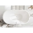 thumbnail image 4 of Elegant Kitchen & Bath BT30759GW-PCH 59 in. Bathtub, Glossy White with Chrome Trim, 4 of 8