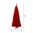 thumbnail image 2 of Vickerman 4.5' Flocked Red Fir Artificial Christmas Tree with 150 Red LED Lights, 2 of 2