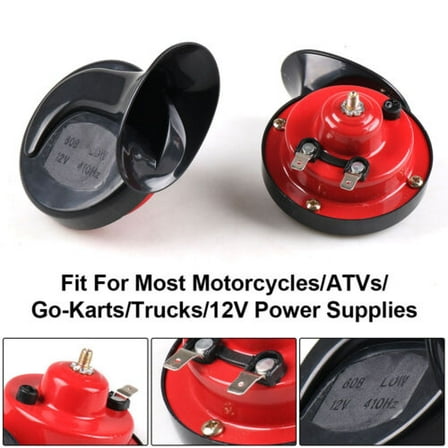 2Pcs Universal 12V Loud Car Truck 110DB Dual-tone Snail Electric Air Horn Auto