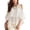 White #25, variant on Chiffon Cold Shoulder Tops for Women Layered Ruffle Flowy 3/4 Sleeve Tees Casual Summer lightweight Comfy Blouses