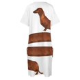 thumbnail image 4 of Vestido holgado de perro salchicha para mujer vestidos de fiesta con bolsillo divertidos, 4 of 6