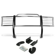 DNA Motoring GRILL-G-006-SS For 1988 to 1999 Chevy / GMC C/K C10 Suburban / Tahoe / Yukon Front Bumper Protector Brush Grille Guard (Chrome) 89 90 91 92 93