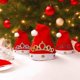 thumbnail image 1 of Sombrero de Navidad de Corona de Terciopelo Rojo - Sombrero festivo para fiestas de 11,02x14,96 pulgadas para adultos, tela sin tejed, repisa y decoración para estanterías, 1 of 5