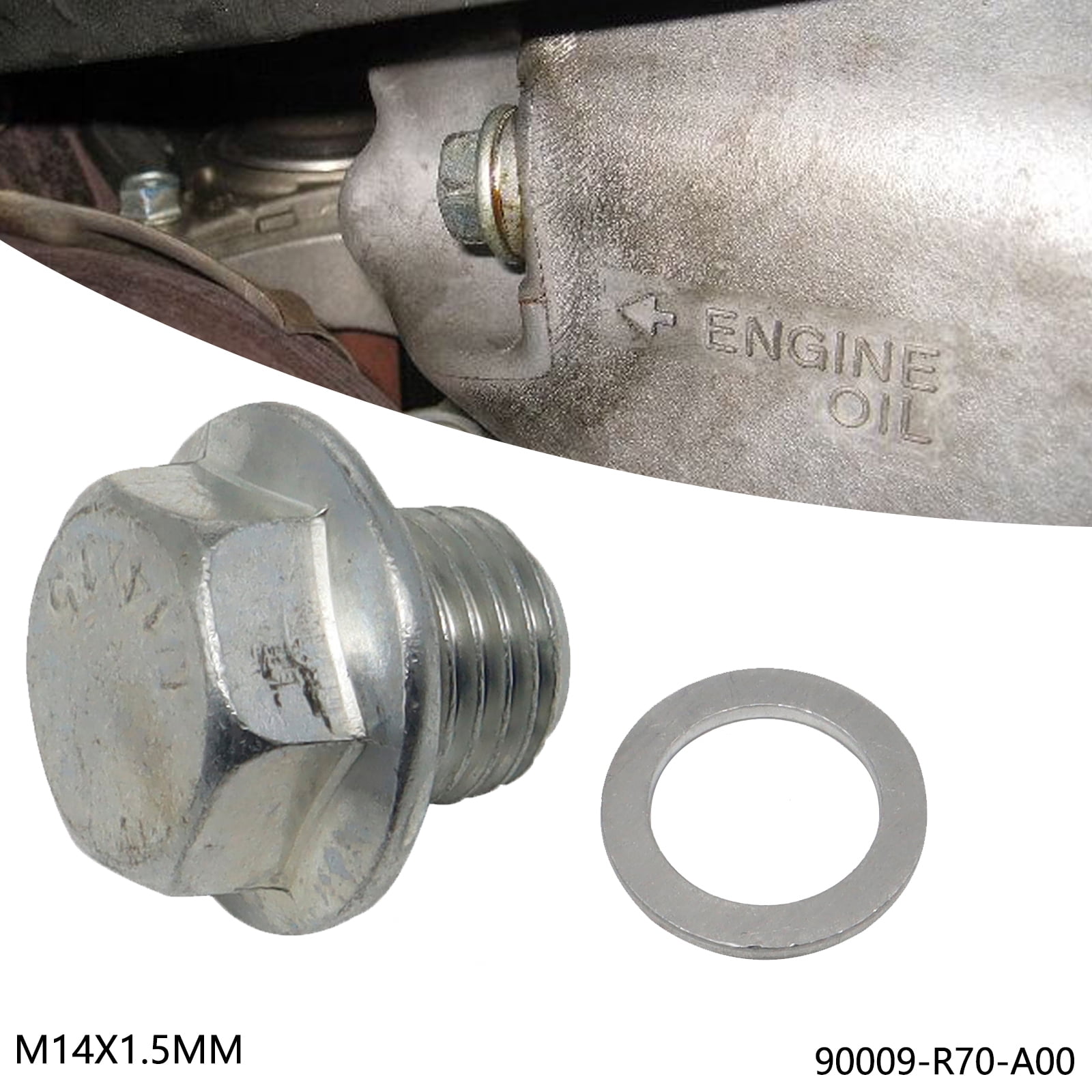 AUTOXBERT Oil Pan Drain Bolt Plug with Washer 90009R70A00 9410914000