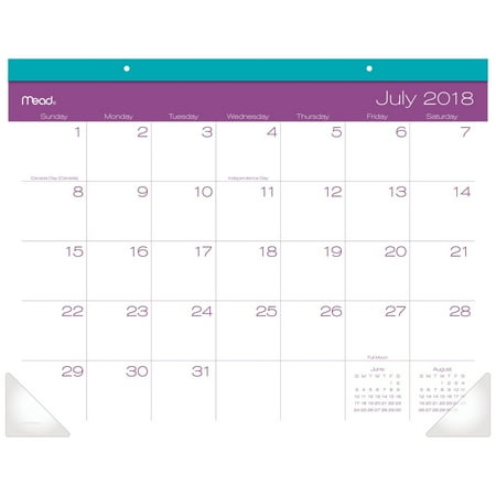 Mead 2018 2019 Academic Year Desk Pad Calendar Large 21 3 4 X 17