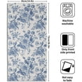 thumbnail image 2 of Blue Floral Spring Hand Towels for Bathroom Set of 2 Vintage Flowers Botanical Print Cream White Decorative Handtowels Soft Absorbent Seasonal Bath Towel for Home Guest Room Hotel Gym Spa, 2 of 3
