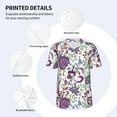 thumbnail image 3 of Hirioo Fairy Flower for Men's Baseball T-shirt Shirts Short Sleeve Casual Summer Button Stretch T Shirts,Size S-4XL-4X-Large, 3 of 7