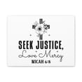thumbnail image 3 of Scripture Walls Micah 6:8 Seek Justice Bible Verse Canvas Christian Wall Art Ready to Hang Unframed, 3 of 13