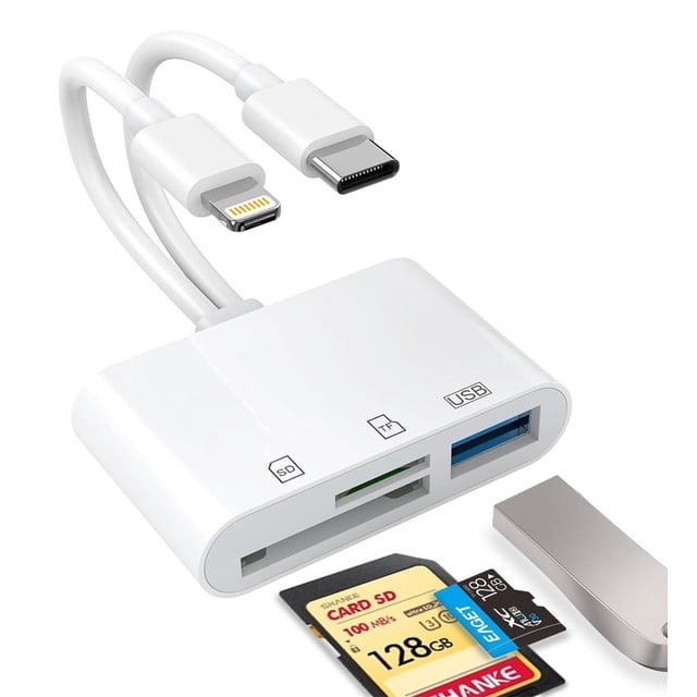 Lector de tarjetas SD CULGC para iPhone, iPad, USB C y Lightning