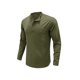thumbnail image 1 of SAYOO - Camisa informal de otoño para hombre, color sólido, manga larga, cuello levantado, botones, tops con bolsillo SAYOO  S M L XL XXL, 1 of 4