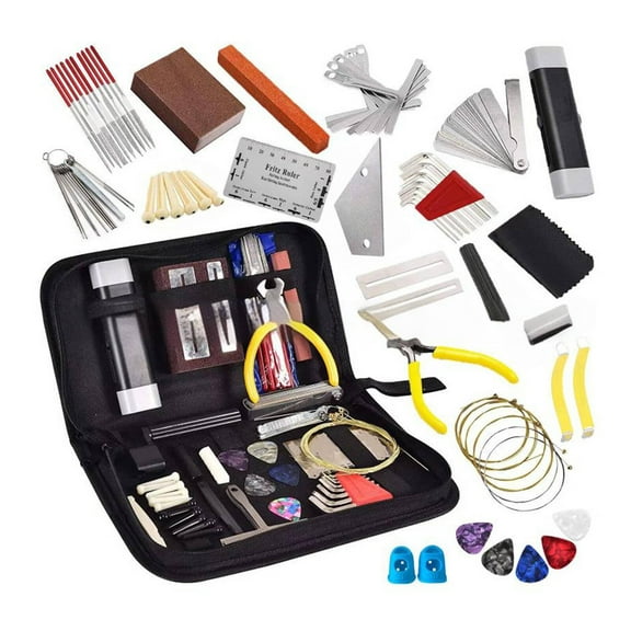 Facega Guitar Cleaning Kit Complete Guitar Repair Kit Guitar String Winder Includes Essential Tools Repair Tool