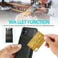 thumbnail image 4 of Compatible with iPhone 11 Case Wallet with Credit Card Holder, Premium PU Leather Magnetic Clasp Kickstand Heavy Duty Protective Shock Absorbing Phone Cover for iPhone 11, Black, 4 of 7