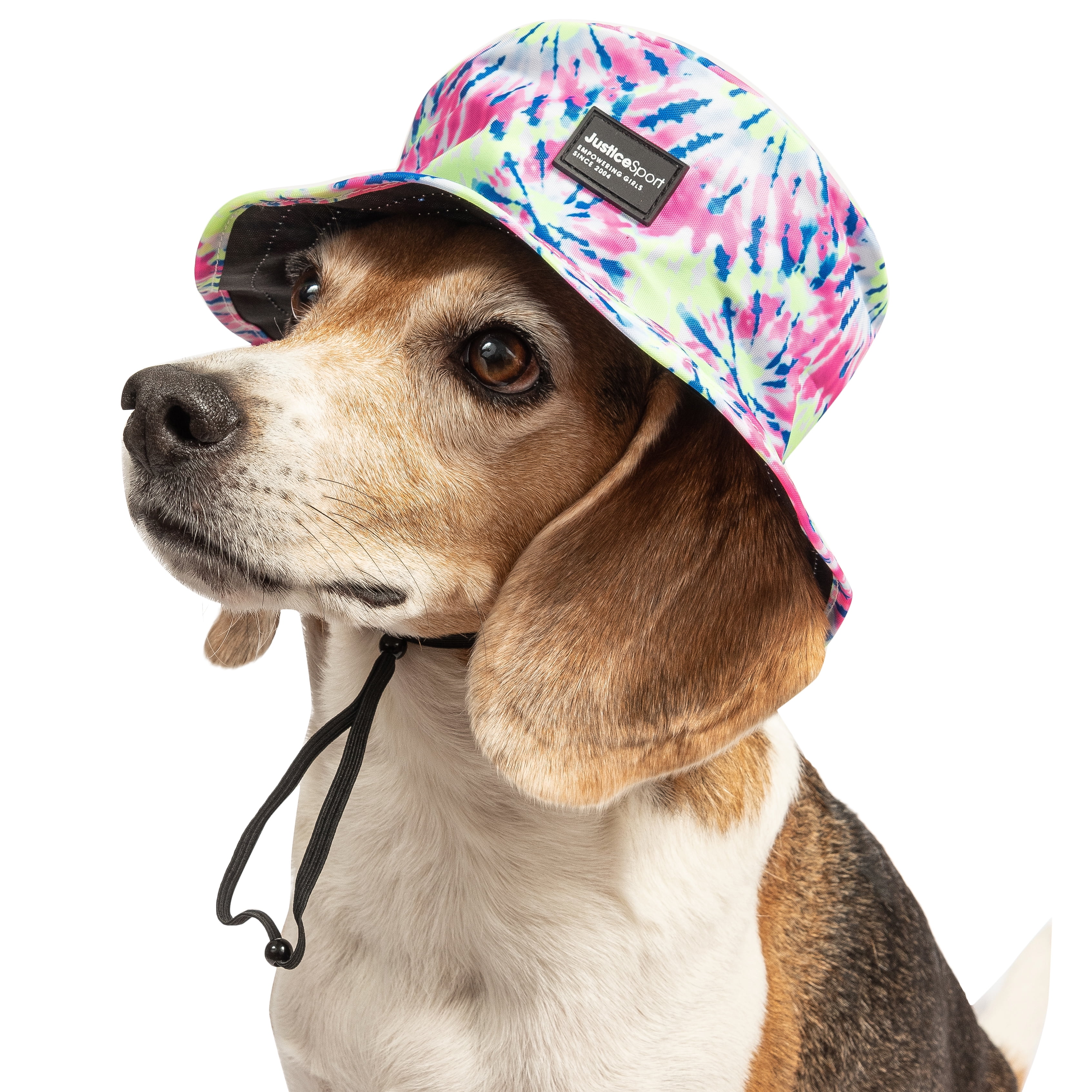 Justice Pet Waterproof Tiedye Dog Bucket Rainhat