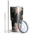 thumbnail image 2 of 30oz Pioneer Flower Tumblers Stainless Steel Tumbler with Lid and Straw,Vacuum Insulated Double Wall Travel Tumbler Cups Mug with Cleaning Brush for Coffee,Tea, 2 of 7