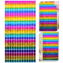 WHAMVOX Tinsel Streamers Rainbow Foil Fringe Curtains Photobooth Backdrop for Birthday Wedding Baby Shower Party Decorations for Celebrations and Events