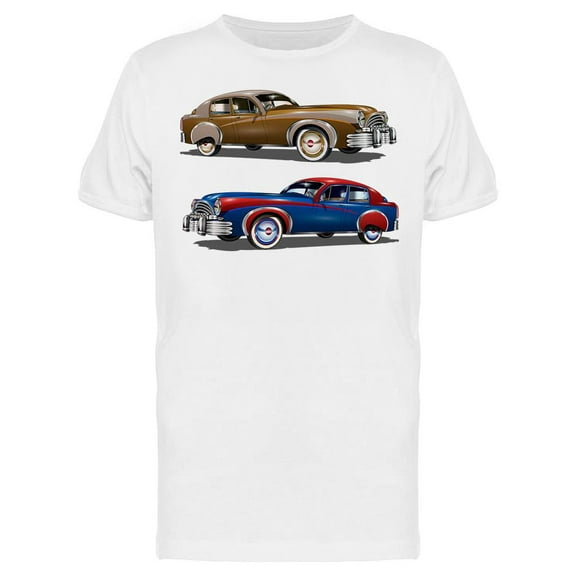 Retro Colorful Cars T-Shirt Men -Image by Shutterstock, Male 3X-Large
