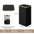 thumbnail image 2 of Sortora Laundry Hamper with Lid, 110L Large Laundry Basket with Removable Bag, Collapsible Tall Laundry Bin, Dirty Clothes Hamper for Laundry Room, Bathroom, Bedroom, Dorm, Black, 2 of 6