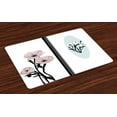 thumbnail image 1 of Ambesonne Poppy Flower Place Mats Set of 4, Pastel Florets, Standard Size, Dried Rose Pale Blue, 1 of 4