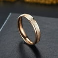 thumbnail image 3 of 4mm Rose Gold Sandblasting Rings Stainless Steel Wedding Band for Men Women Size 6-11, 3 of 6