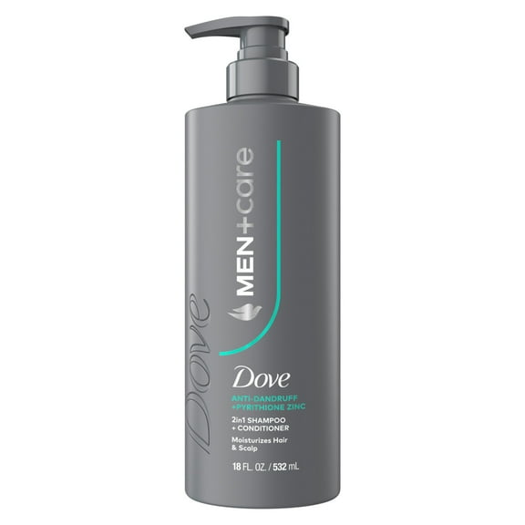 Dove Men Care 2-in-1 Shampoo   Conditioner to Moisturize Hair & Scalp Dandruff Defense with Pyrithione Zinc, 18 fl oz