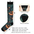 thumbnail image 3 of FORMRS Womens Knee High Socks Casual Long Thick Travel Daily Wear, 1 Pair, Whimsical Foxes Pattern, 3 of 6