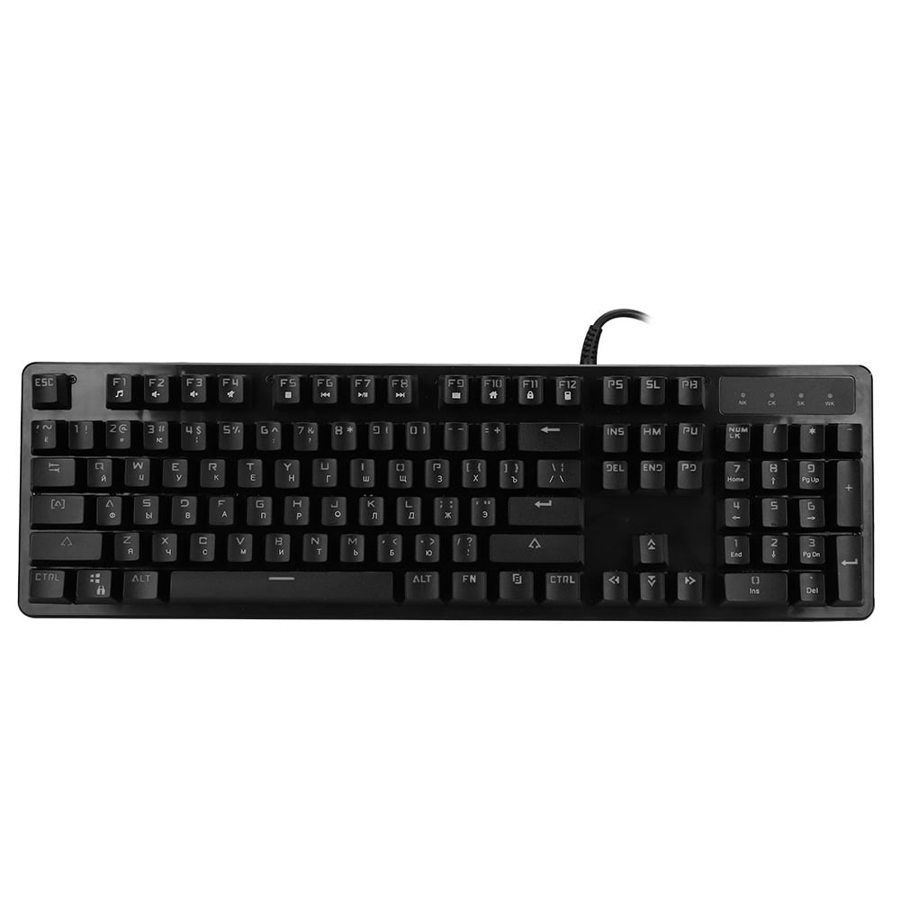 High-Sensitivity Gaming Keypad for Russians & English Users Waterproof RGB Backlit 104-Key Mechanical Keyboard