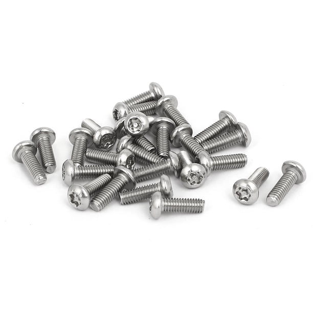 Tornillos de cabeza plana de seguridad Torx de acero inoxidable 304 M4 x 12mm 25PCS