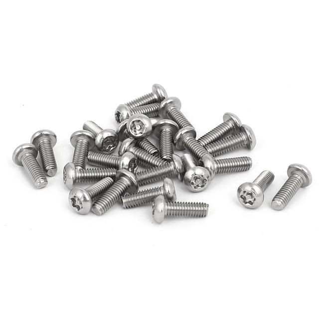 Unique Bargains M4 x 12mm 304 Stainless Steel Torx Security Pan Head Machine Screws 25PCS