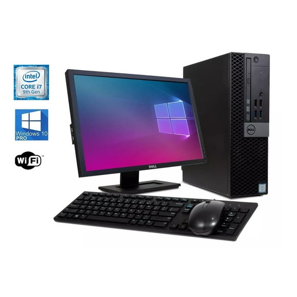 PC 5070 SSF I7-9 32gb Y 500gb Hdd + LCD24 Pulg Reacondicionado GRADO A