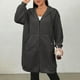 thumbnail image 5 of HongQid Women's Zip Up Hoodies Long Sleeve Long Tunic Sweatshirts Oversized Casual Waffle Fall Jacket Coat with Pocket, 5 of 5
