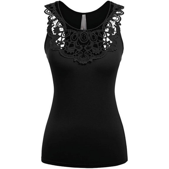 Kaylee_xo Sexy Women's Low-cut Crochet Sleeveless Summer Racerback Tank Top Shirt Blouses