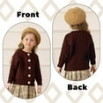 thumbnail image 2 of Younger Tree Baby Girl Sweater Fall Winter Solid Long Sleeve Button Knit Cardigan Clothes for 18-24 Months, 2 of 8