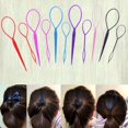 thumbnail image 1 of Plastic Magic Topsy Tail Hair Braid Ponytail Styling Maker Clip Tool Black 2pcs, 1 of 5
