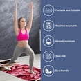 thumbnail image 2 of Peony Yoga Towels with Storage Bag, 72.8"x26.8", Suitable for Yoga, Pilates, Fitness, etc., 2 of 6