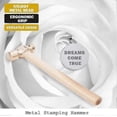 thumbnail image 3 of 13 Inch Long Non-Sparking Brass Metal Stamping Hammer with Double Sided Mallet Heads and Wooden Handle, 3 of 5