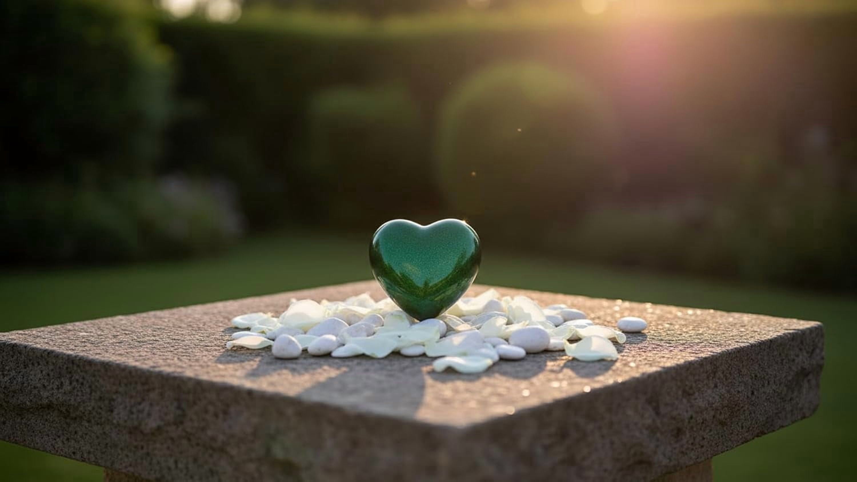 Brass Heart Forever Cremation Keepsake Urns for Human Ashes Beautiful Small Urns Green Color with Premium Case Handcrafted Cremation Urns for Ashes A Lasting Tribute to Your Loved One